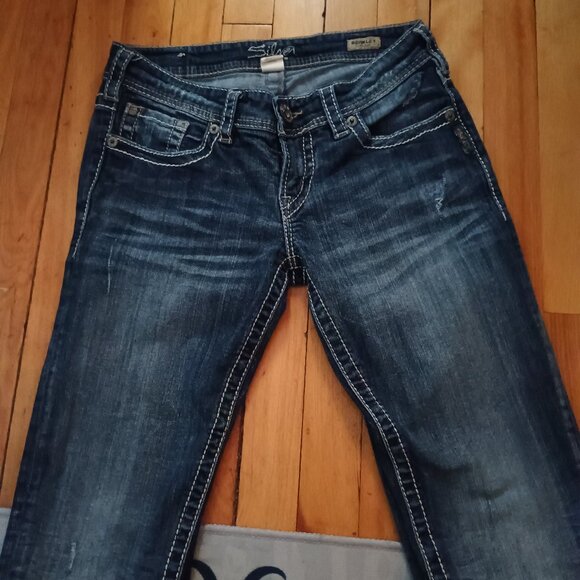 Silver Low Rise Berkeley Straight Leg - Picture 1 of 2